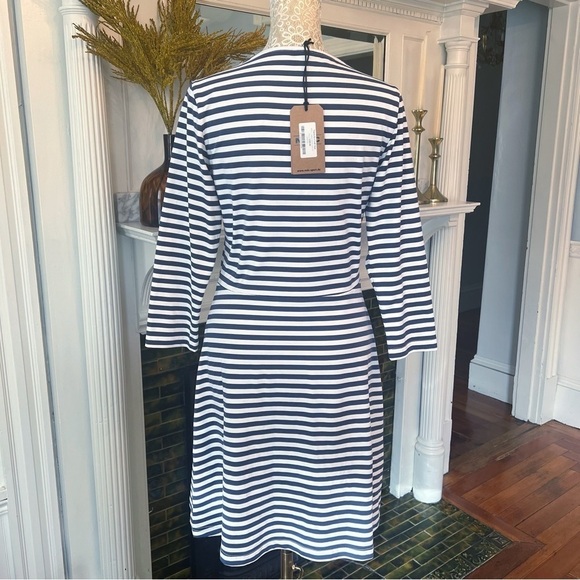 NWT‎ MDC Sport Nantucket Golf Club Blue & White Stripe V-Neck Golf Dress Sz 6 - Picture 8 of 11
